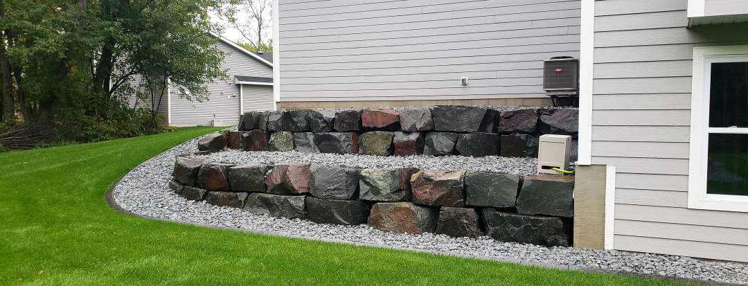 Gray trap boulders, Ham Lake MN